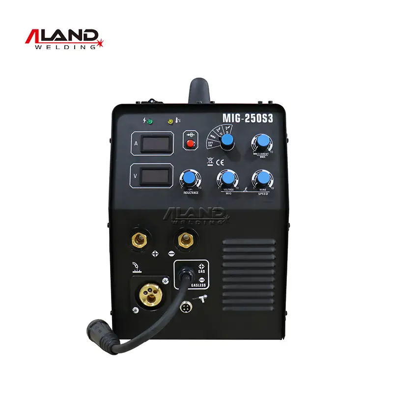 MIG250S3 Inverter MIG MMA Welder Gas Gasless Flux Cored 5kg 15kg Spool AC DC