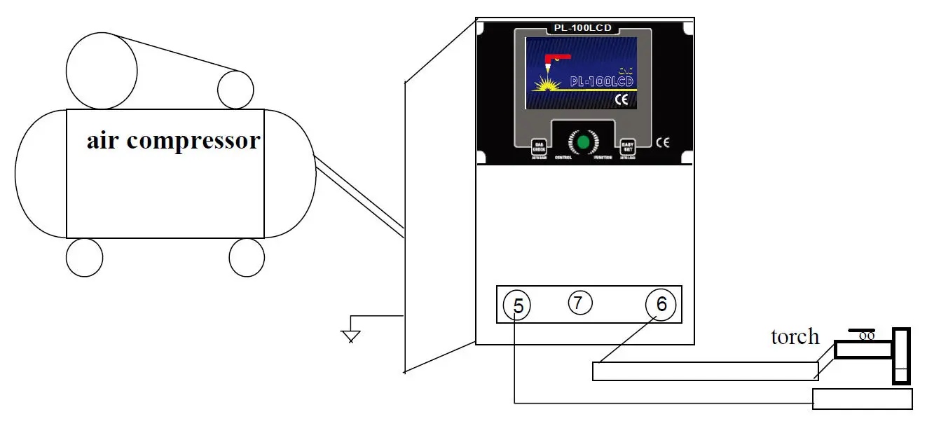 80A LCD Display Manual And CNC Plasma Cutting Machine For 35mm Thickness