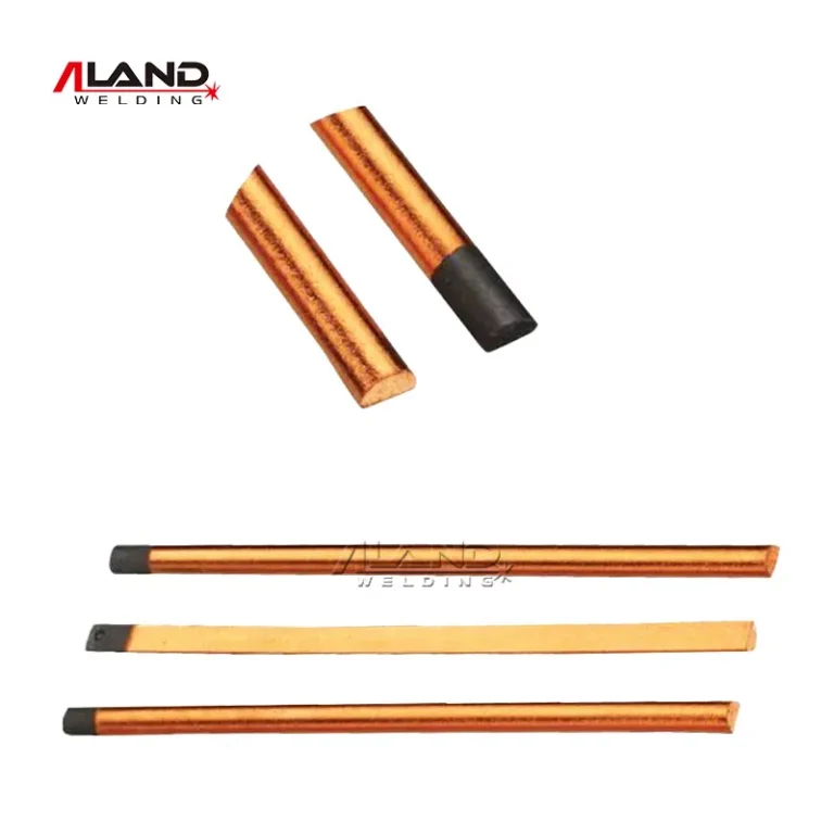 DC Copper Coated Half Round Gouging Carbon Rods Arc Air Gouging Electrodes For Weld Removal