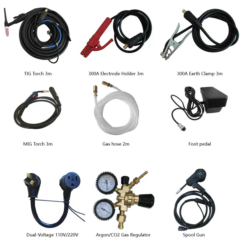 250A Synergic MIG Welder Pulse TIG MMA Inverter Welding Machine For Stainless Steel