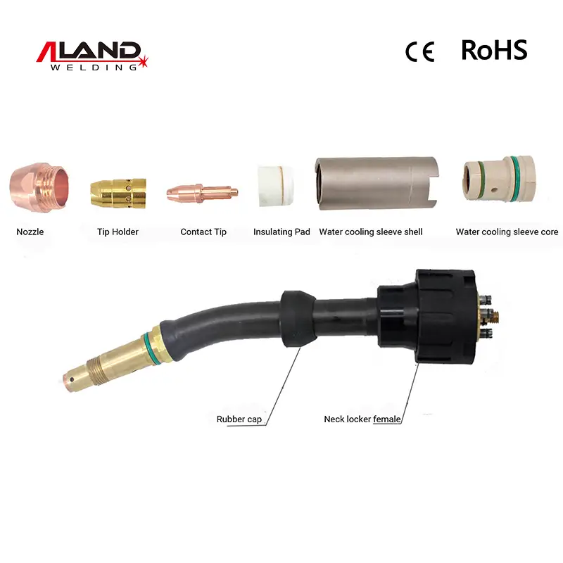 AW70N AW70Y Series 3-Circuit 700A Water Cooling Robotic Welding Torch