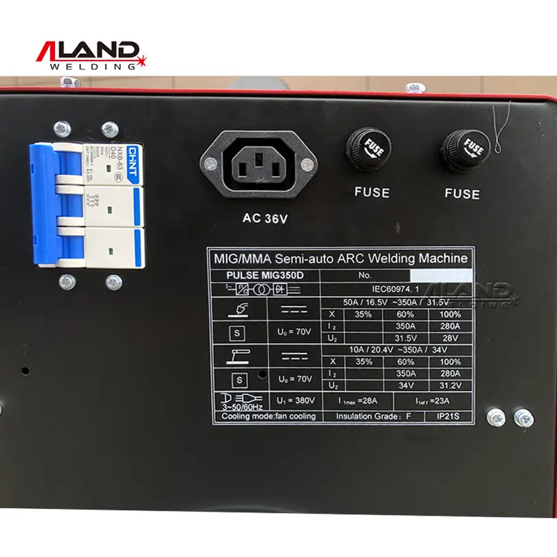 Double Pulse MIG Welder 350A Inverter DC MMA Synergic Welding Machine For Aluminum Steel
